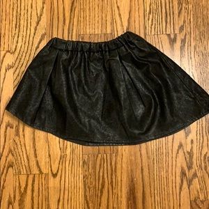 Girls Leather-like Skirt